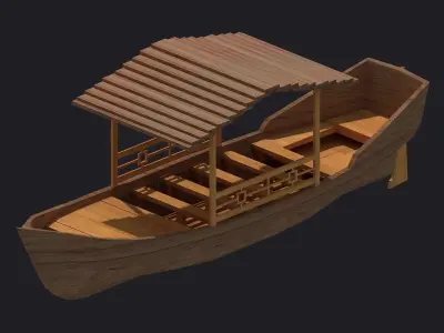 Wooden Boat boat cartoon boat raft 3D model purchase