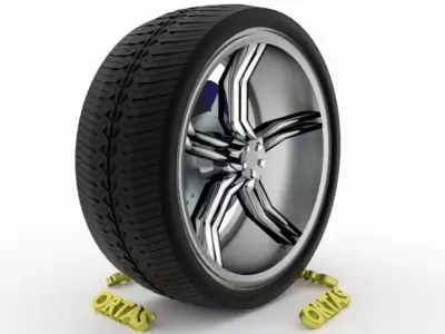 ORTAS CAR WHEEL RIM 137 GAME READY WHEEL RIM TIRE 3D model