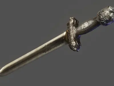 Low-Poly Spatha of Alexander the Great Low-poly 3D model