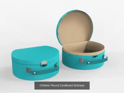 Children Cardboard Suitcases 3D Model Pack