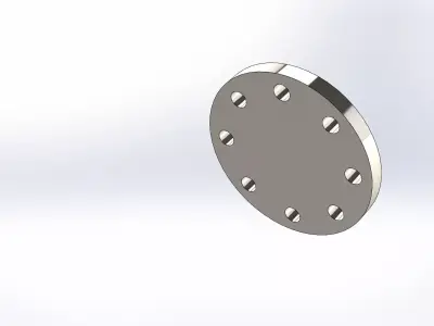 EN1092-1 PN16 Type 05 Blind Flange DN50-600  Industrial Steel 3D model