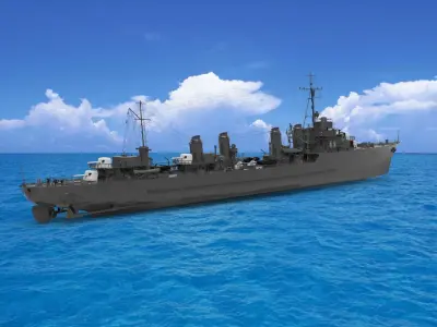 Vauquelin-class destroyer 3D model