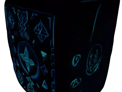 Mystic Glowing Rune Block 3D model