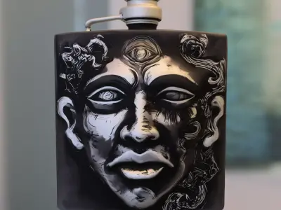 Pack potion flask Low-poly 3D model