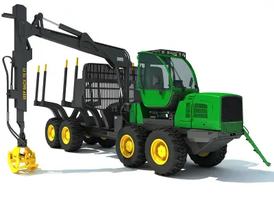 Forestry Machinery Set 3D Model Pack
