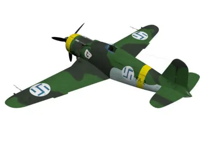 Fiat G50 Freccia Finnish Air Force 3D model