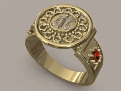 right graduation ring 3D print model