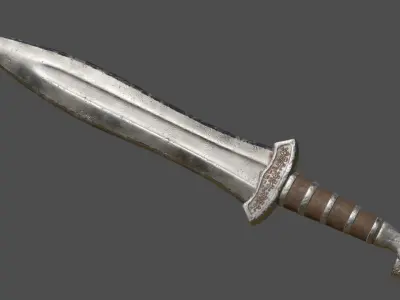 Xiphos sword Low-poly 3D model