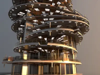 High Rise Building 101 3D model