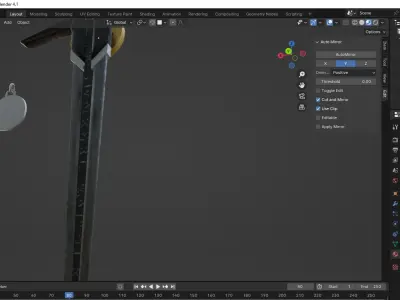 Geralt of Rivia The witcher sword 3D model