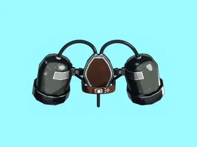 Jetpack v3 Low-poly 3D model