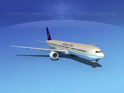 Boeing 777-300 MP Saudi Arabian Airlines 3D model