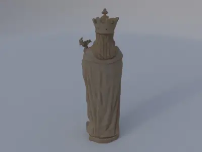 Ivory Figurine of Kings 3D model