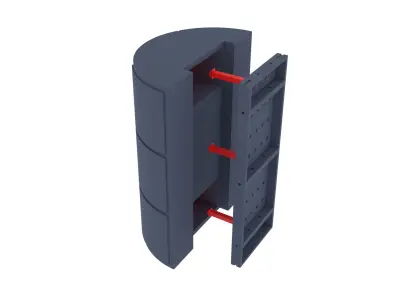 Death Star Large Red Pillar 1-6 scale Hottoys  3D print model