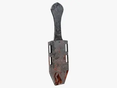 Post Apocalyptic Throwing Knife Low-poly 3D model