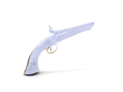 Ornate Flintlock Pistol model pack Low-poly 3D model