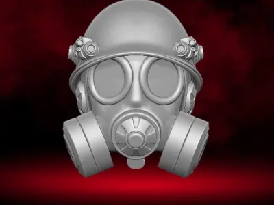 Deathrider Gasmask Head 3D printable files for Action Figures 3D print model
