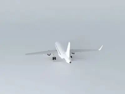 Template Airbus A318 Sharklets v.2 Free 3D model