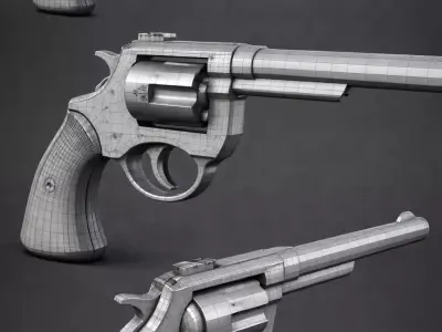 AAA Realistic Revolver 3D model