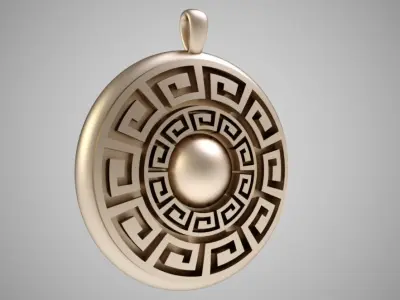 Meander Necklace 3D print model