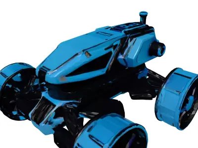 SciFi Planetary Rover Vehicle 3D model