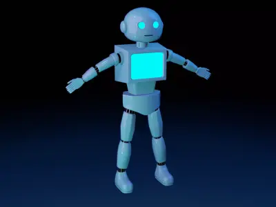 Cartoon Robot Character  Game Ready 3D Model  3D model