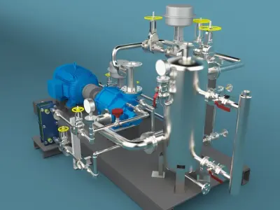 Gas compressor 3D model