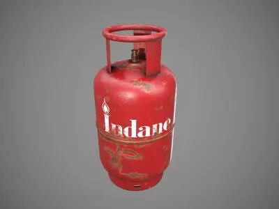 Gas Cylinder Low-poly 3D model 6