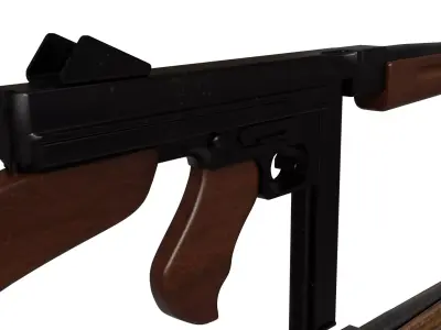 Thompson Gun Low-poly 3D model