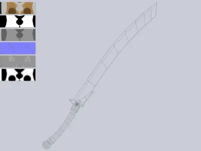 Nature blade Low-poly 3D model purchase