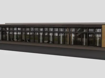 Realistic European City Block Building 31 Low-poly 3D model