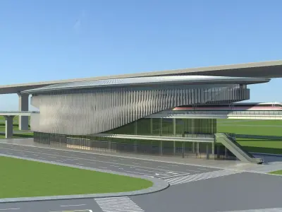 Light Rail Station 08 3D model