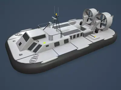 Passenger Hovercraft Low-poly PBR Low-poly 3D model