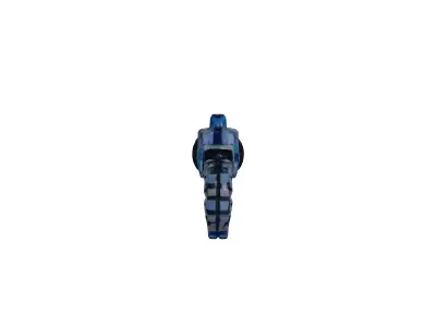 Cybernetic Arm Carbon Fiber Blue 3D model