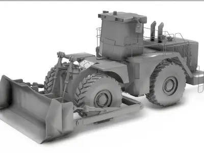 Vehicle - heavy equipment bulldozer 02 3D model