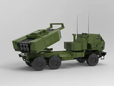  M142 multiple rocket launcher 3D model
