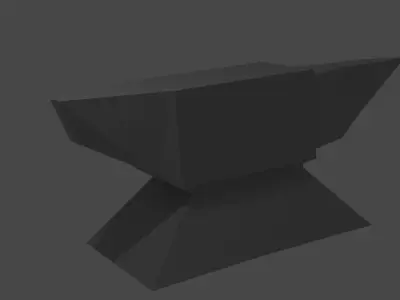Low Poly Anvil Free low-poly 3D model purchase