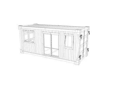 Contener House Low-poly 3D model