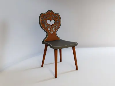 Classic violin-back chair 3D model