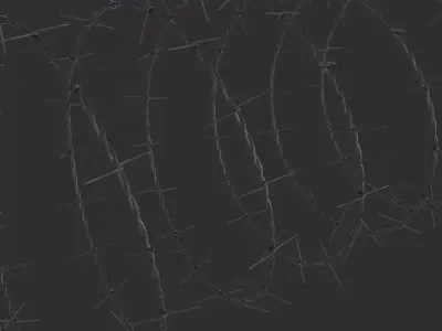 Barbed wire 01 3D model