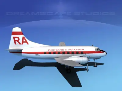 Martin 202 Richards Aviation 3D model