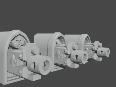 Battle sisters front mounted heavy bolter 3D print model