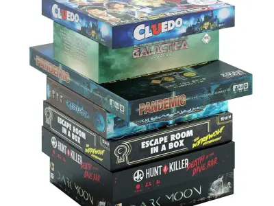 Board Games Pack 3D model