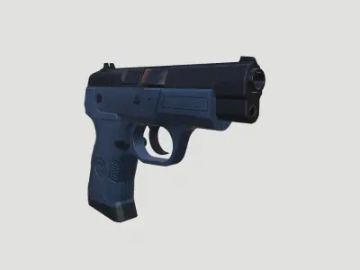 Low Poly Pistol BT 02  4 Colour Modern Weapons Low-poly 3D model