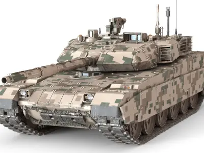 Norinco VT-4 tank Low-poly 3D model