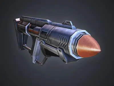 Rocket Launcher Low-poly 3D model buy