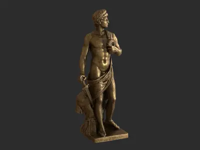 Roman Imperator - Gold Low-poly 3D model