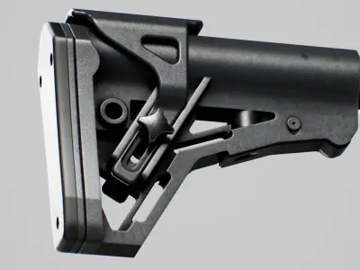 Haenel M4 Telescopic Buttstock Low-poly 3D model