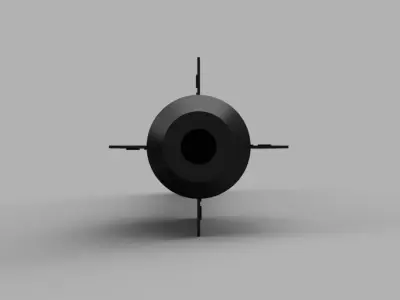 Hellfire missile without IR seaker head 3D model