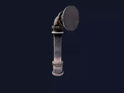 Game-Ready Industrial Pipe Segment  3D model